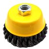 Superior Steel 4" Wire Cup Brush, 5/8-11 Thread - Knotted Wire 8500 RPM S1829